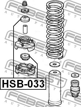 Febest HSB-033 - подушка опоры переднего амортизатора!\ Honda CR-V Rd1/Rd2 1997-2001 autodif.ru