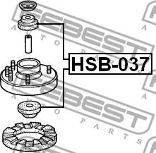 Febest HSB-037 - подушка опоры амортизатора пер.!\ Honda Shuttle all 95-01 autodif.ru