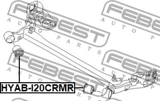 Febest HYAB-I20CRMR - сайлентблок задней балки!\ Hyundai Solaris 1.4/1.6 10> autodif.ru