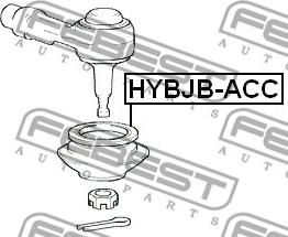 Febest HYBJB-ACC - пыльник наконечника рулевого!\ Hyundai Coupe 01> autodif.ru