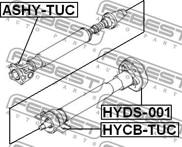 Febest HYCB-TUC - Подшипник подвесной кардана HYUNDAI TUCSON 04-10 autodif.ru