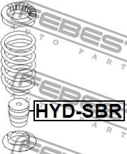 Febest HYD-SBR - отбойник амортизатора заднего!\ Hyundai Solaris 1.4/1.6 10> autodif.ru