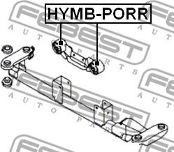 Febest HYMB-PORR - сайлентблок задней подушки двигателя!\ Hyundai Starex 96> autodif.ru
