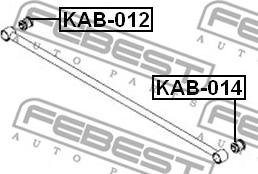 Febest KAB-014 - Сайлентблок поперечной тяги зад прав/лев autodif.ru