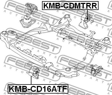 Febest KMB-CD16ATF - сайлентблок передней подушки двигателя!\ Kia Ceed 1.6 06> autodif.ru