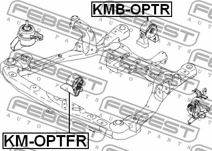 Febest KMB-OPTR - Сайлентблок задней подушки двигателя autodif.ru
