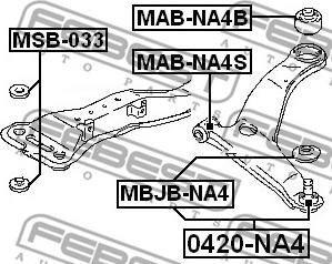 Febest MBJB-NA4 - Пыльник опоры шаровой нижнего рычага autodif.ru