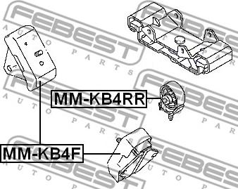 Febest MM-KB4RR - подушка двигателя задняя!\ Mitsubishi L200/Nativa 05> autodif.ru