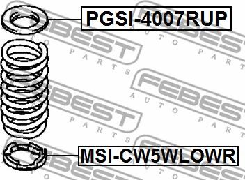 Febest MSI-CW5WLOWR - проставка задней пружины нижняя!\ Citroen C-Crosser 07-12 autodif.ru