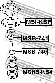 Febest MSI-KBF - проставка пружины! верхняя\ Mitsubishi L200/Montero 05> autodif.ru