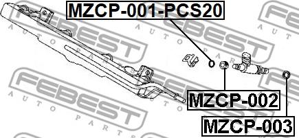 MAXGEAR MZCP-001-PCS20 - Кольцо уплотнительное форсунки впрыска топлива autodif.ru