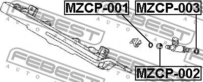 Febest MZCP-002 - Кольцо уплотнительное  форсунки впрыска топлива autodif.ru