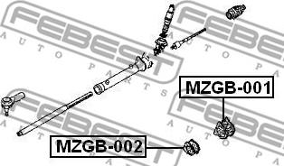 Febest MZGB-002 - Проставка рулевой рейки autodif.ru