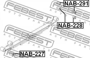 Febest NAB-291 - Сайлентблок задней рессоры autodif.ru