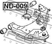 Febest ND-009 - отбойник переднего амортизатора!\ Nissan King Cab D22 98-04 autodif.ru