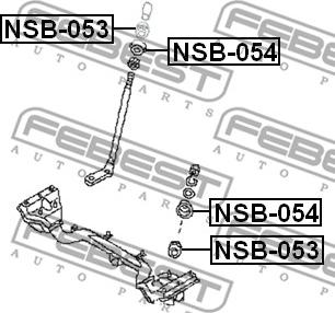 Febest NSB-053 - Втулка передней тяги autodif.ru