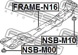 Febest NSB-M10 - Втулка переднего подрамника autodif.ru