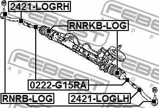 Febest RNRKB-LOG - пыльник рейки рулевой!\ Dacia Logan 1.4-1.6 16V 04>, Renault Logan 1.4-1.6 04> autodif.ru