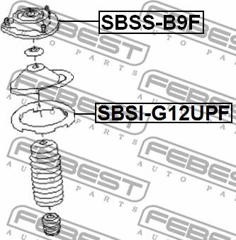 Febest SBSI-G12UPF - проставка пружины верхняя!\ Subaru Forester S10 96-02 autodif.ru
