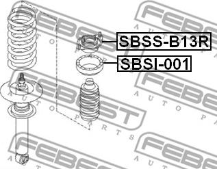 Febest SBSS-B13R - Опора амортизационной стойки зад прав/лев autodif.ru