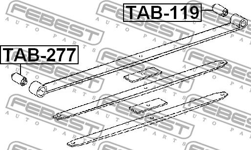 Febest TAB-277 - Сайлентблок TAB-277 задней рессоры autodif.ru