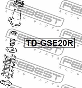 Febest TD-GSE20R - отбойник амортизатора заднего!\ Toyota Crown, Lexus 03> autodif.ru