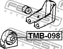 Febest TMB-098 - Сайлентблок передней подушки двигателя autodif.ru
