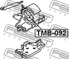 Febest TMB-092 - Сайлентблок левой подушки двигателя autodif.ru