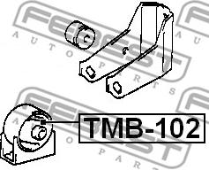Febest TMB-102 - Сайлентблок передней подушки двигателя MT autodif.ru
