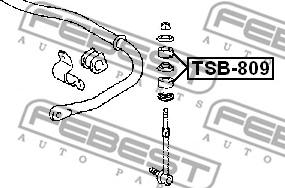 Febest TSB-809 - втулка тяги стабилизатора заднего верхняя!\ Toyota Land Cruiser 100 HDJ100/UZJ100 autodif.ru