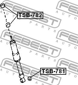 Febest TSB-782 - сайлентблок амортизатора!\ Toyota Land Cruiser HZJ7 99-01/J80 90-98 autodif.ru