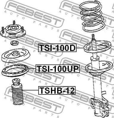 Febest TSI-100D - Опора (проставка) пружины нижняя зад прав/лев autodif.ru
