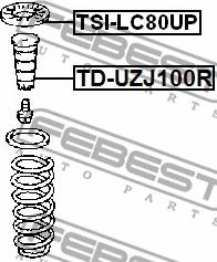 Febest TSI-LC80UP - Опора (проставка) пружины верхняя зад прав/лев autodif.ru