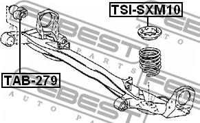 Febest TSI-SXM10 - проставка задней пружины верхняя!\ Toyota Prius 1.8 09-12 autodif.ru