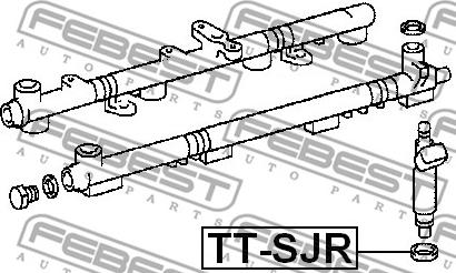 Febest TT-SJR - кольцо уплотнительное форсунки!\Toyota Camry/Corolla/Corsa/Tercel 94> autodif.ru