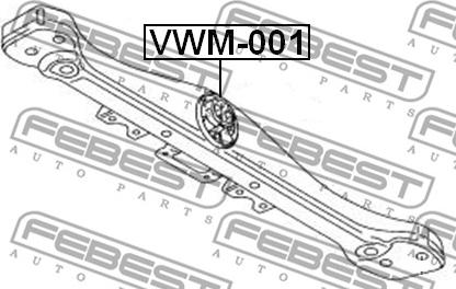 Febest VWM-001 - сайлентблок раздаточной коробки!\ Audi Q7 3.0-4.2/3.0-4.2D 06>, VW Touareg 2.5-4.2D 02> autodif.ru