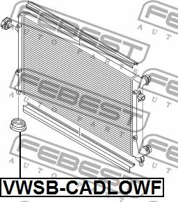 Febest VWSB-CADLOWF - подушка крепления радиатора нижняя!\ VW Golf 5 04> autodif.ru