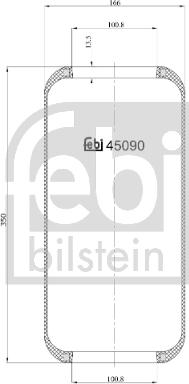 Febi Bilstein 45090 - Кожух пневматической рессоры autodif.ru