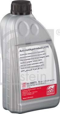 Febi Bilstein 08971 - 8971F жидкость гидравлическая! красная 1L для АКПП ATF Dexron IID\ MB, Opel autodif.ru