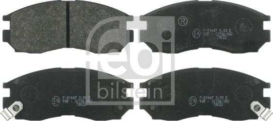 Febi Bilstein 16327 - Тормозные колодки, дисковые, комплект autodif.ru