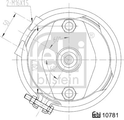 Febi Bilstein 107481 - Энергоаккумулятор тип 16/24 дисковый тормоз левый autodif.ru