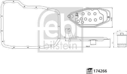 Febi Bilstein 174266 - Комплект гидрофильтров, автоматическая коробка передач autodif.ru