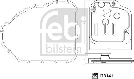 Febi Bilstein 173141 - Гидрофильтр, автоматическая коробка передач autodif.ru
