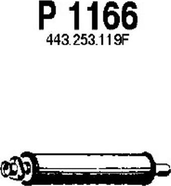 Fenno P1166 - Средний глушитель выхлопных газов autodif.ru