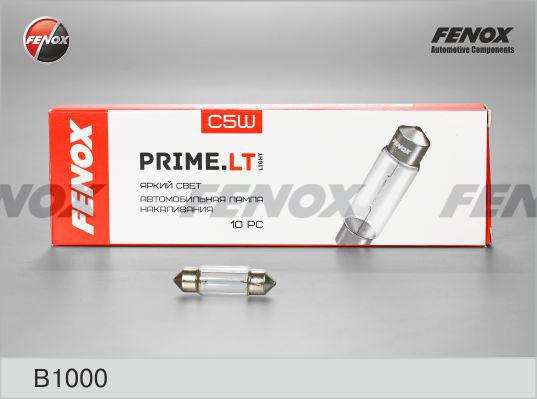 Fenox B1000 - Лампа 12 V 5W софитная (осветит.салона,номера,багажника) SV8.5-8-35мм FENOX autodif.ru