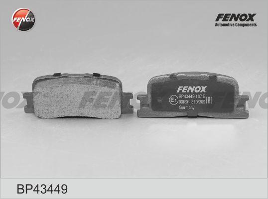 Fenox BP43449 - Тормозные колодки, дисковые, комплект autodif.ru