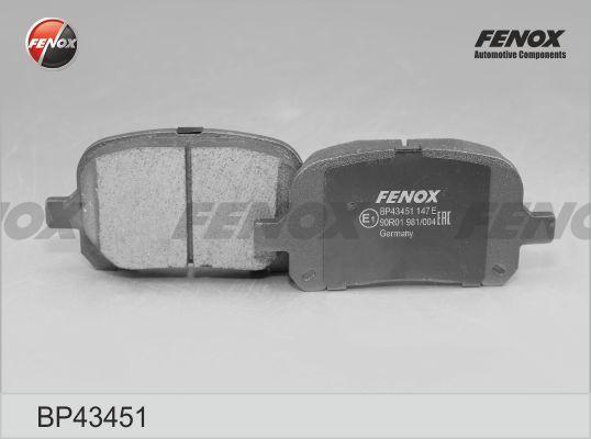 Fenox BP43451 - Тормозные колодки, дисковые, комплект autodif.ru