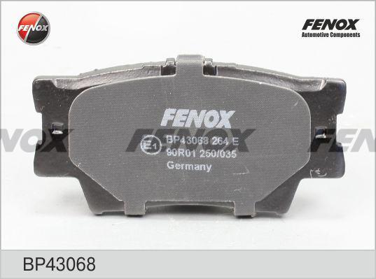 Fenox BP43068 - Тормозные колодки, дисковые, комплект autodif.ru