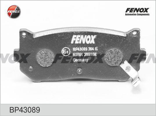 Fenox BP43089 - Тормозные колодки, дисковые, комплект autodif.ru