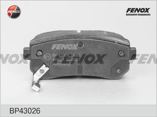 Fenox BP43026 - Тормозные колодки, дисковые, комплект autodif.ru